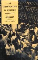 Stephen Valdez - An Introduction to Western Financial Markets, Inbunden