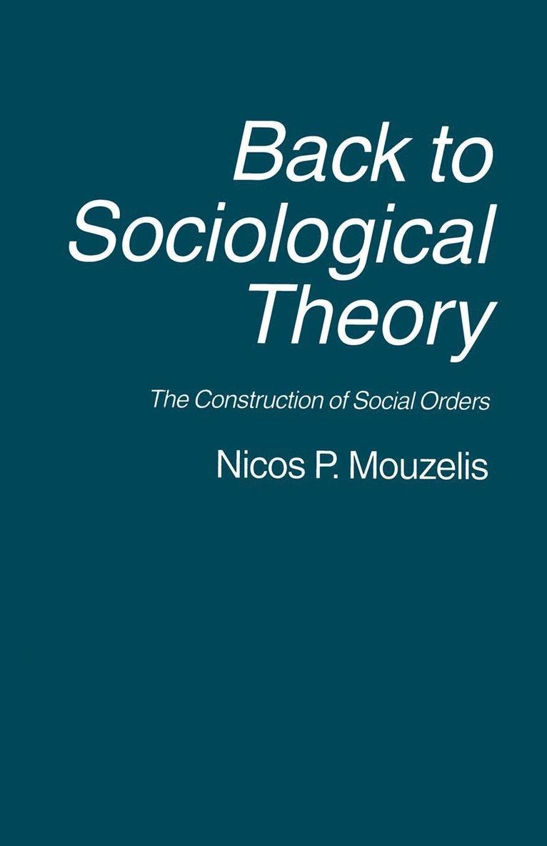 Back To Sociological Theory 1