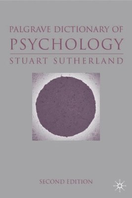 bokomslag The Macmillan Dictionary of Psychology