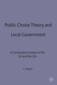 bokomslag Public Choice Theory and Local Government