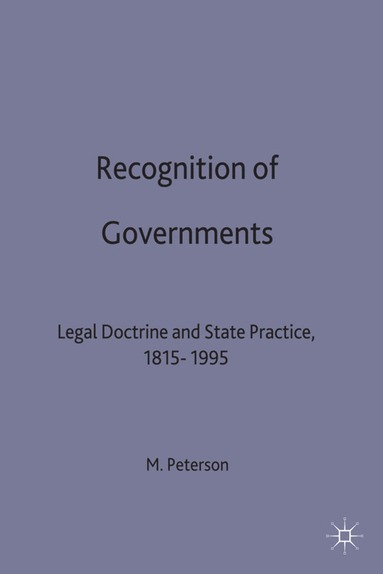 bokomslag Recognition of Governments