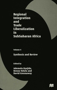 bokomslag Regional Integration and Trade Liberalization in SubSaharan Africa