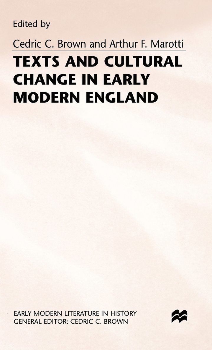 Texts and Cultural Change in Early Modern England