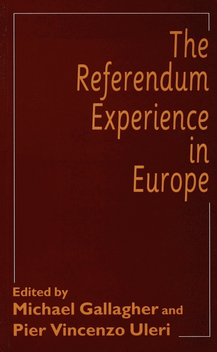 Pier Vincenzo Uleri, Michael Gallagher - Referendum Experience in Europe, Häftad