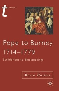 bokomslag Pope to Burney, 1714-1779: Scriblerians to Bluestockings