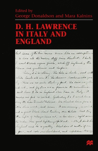 bokomslag D. H. Lawrence in Italy and England