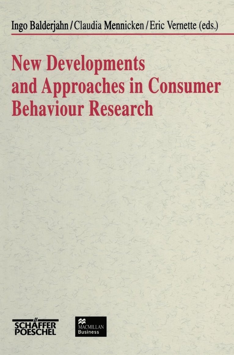 Claudia Mennicken, Ingo Balderjahn - New Developments and Approaches in Consumer Behaviour Research, Inbunden