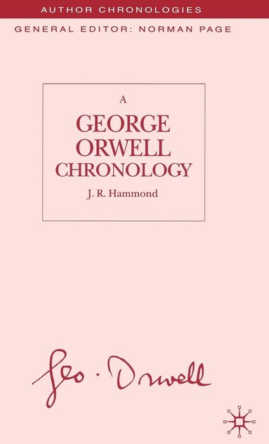 bokomslag A George Orwell Chronology