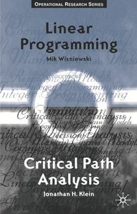bokomslag Critical Path Analysis and Linear Programming