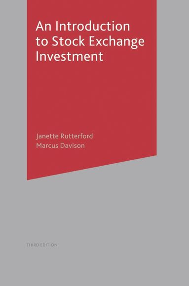 Janette Rutterford, Marcus Davison - Introduction to Stock Exchange Investment, Häftad
