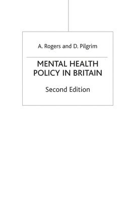 bokomslag Mental Health Policy in Britain