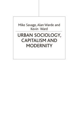 bokomslag Urban Sociology, Capitalism and Modernity