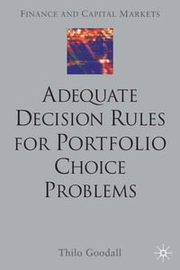 bokomslag Adequate Decision Rules for Portfolio Choice Problems