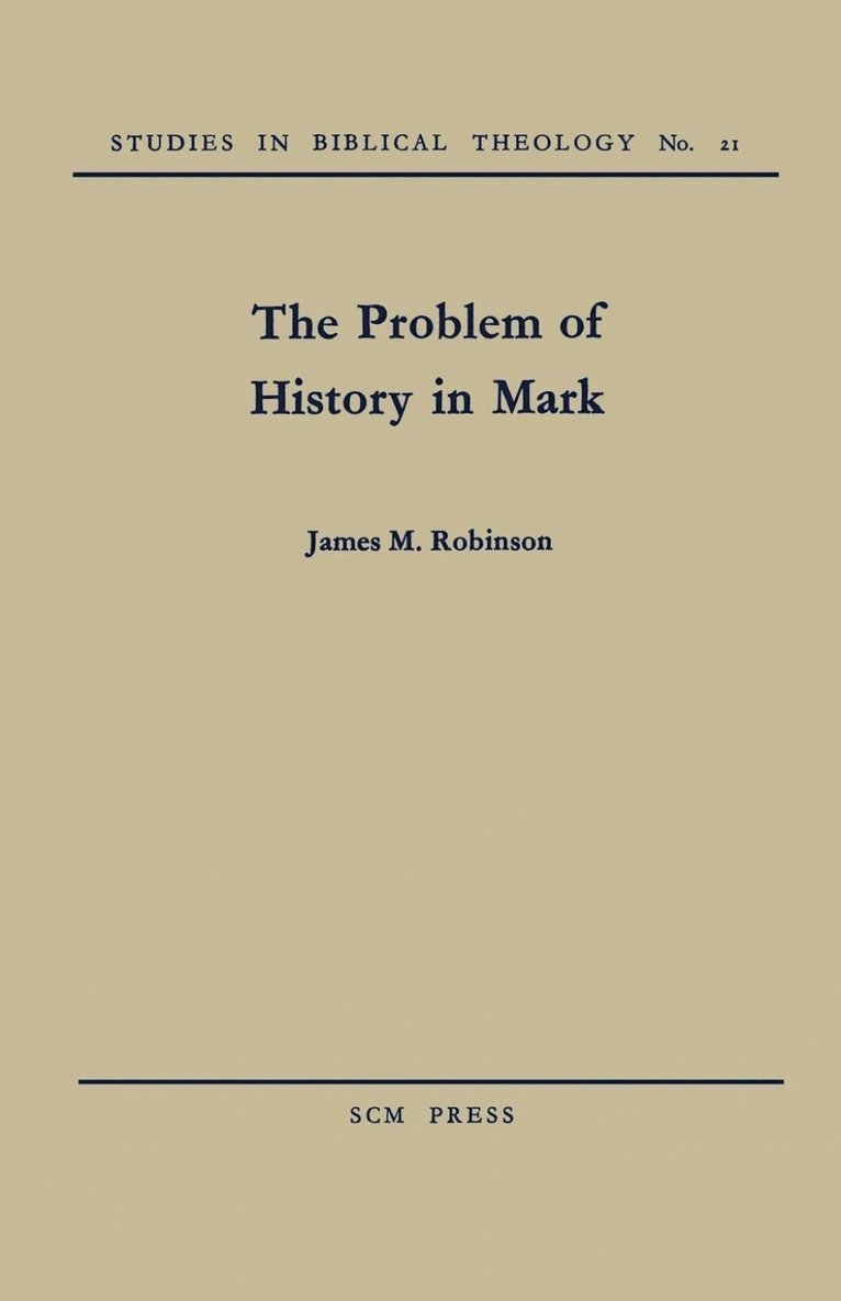 The Problem of History in Mark 1