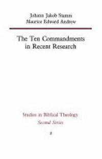 bokomslag The Ten Commandments in Recent Research