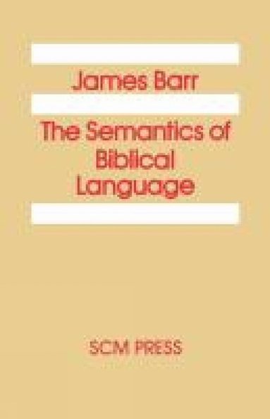 bokomslag Semantics of Biblical Language