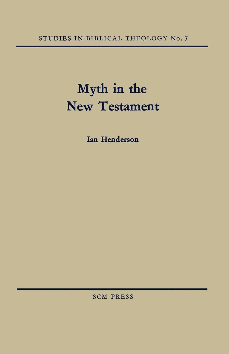 Myth in the New Testament 1