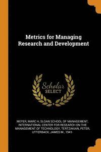 bokomslag Metrics for Managing Research and Development