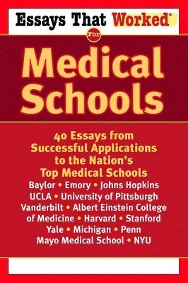 bokomslag Essays that Worked for Medical Schools