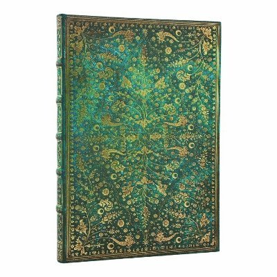 Paperblanks - Emerald Flower (Nature’s Grace) Grande Unlined Hardcover Journal (Elastic Band Closure), Inbunden