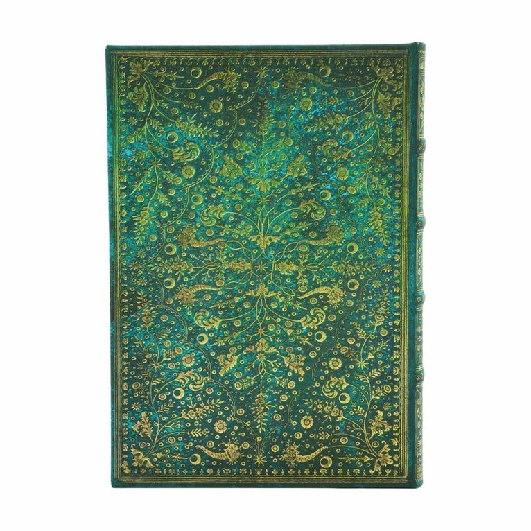 Anteckningsbok Paperblanks Midi linj - Emerald Flowers, Övrigt