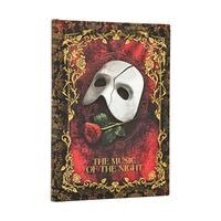 Paperblanks - Masked Melody (Phantom of the Opera) Midi Lined Hardcover Journal (Elastic Band Closure), Inbunden. Tillgänglighet: Lägg i varukorg
