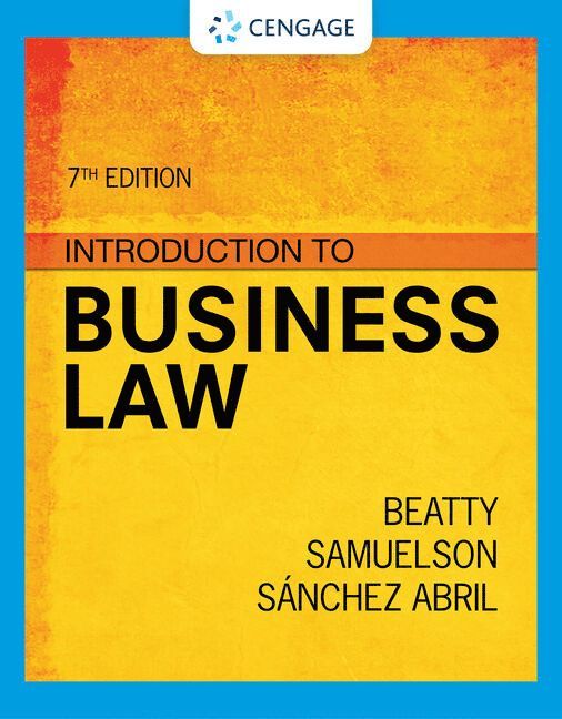 Jeffrey Beatty, Susan Samuelson, Patricia Abril, Jeffrey (Boston University Questrom School of Business) Beatty, Susan (Boston University Questrom School of Business) Samuelson, Patricia (University of Miami Business School) Abril - Introduction to Business Law, Häftad