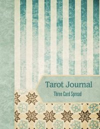 bokomslag Tarot Journal Three Card Spread - Sage Stripe