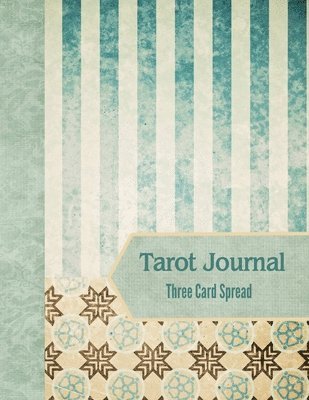 bokomslag Tarot Journal Three Card Spread - Sage Stripe