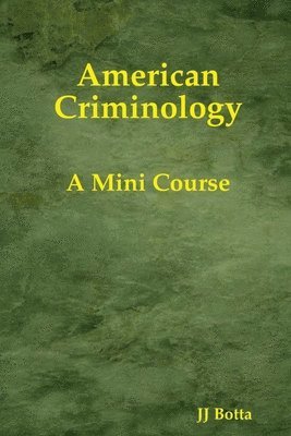 bokomslag American Criminology: A Mini Course