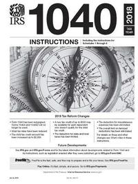 bokomslag IRS Form 1040 Instructions - Tax year 2018 (Form 1040 included)