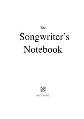 bokomslag Songwriter's Notebook