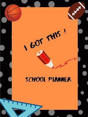 bokomslag High School Planner (Football and Basketball Theme)