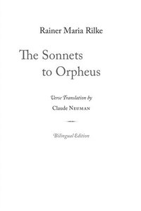 bokomslag The Sonnets to Orpheus
