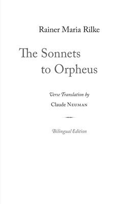 Rainer Maria Rilke - Sonnets to Orpheus, Häftad