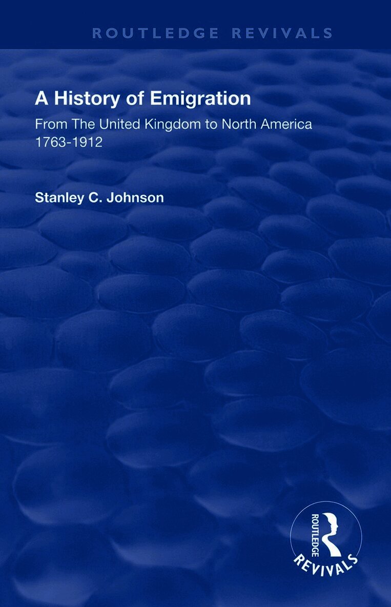 Emigration from the United Kingdom to North America, 1763 – 1912