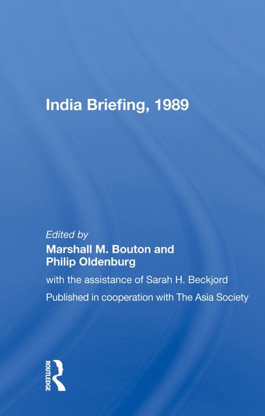 bokomslag India Briefing, 1989