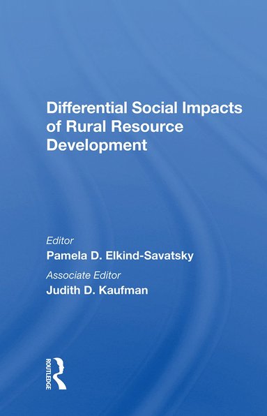 bokomslag Differential Social Impacts Of Rural Resource Development