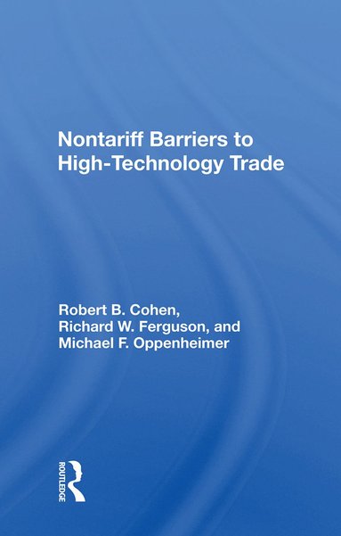 bokomslag Nontariff Barriers to High-Technology Trade