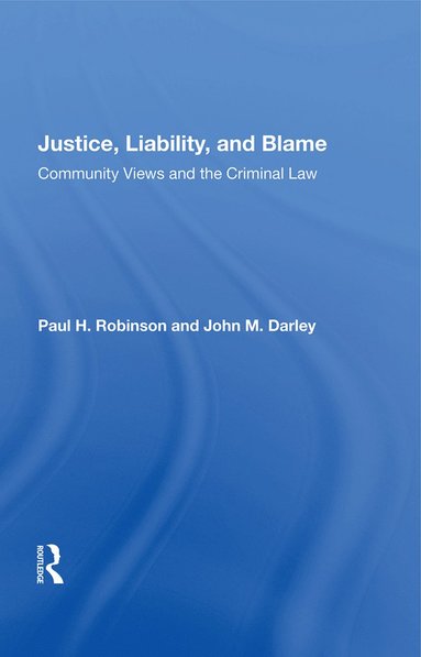 bokomslag Justice, Liability, And Blame