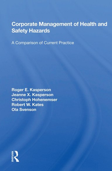 bokomslag Corporate Management Of Health And Safety Hazards