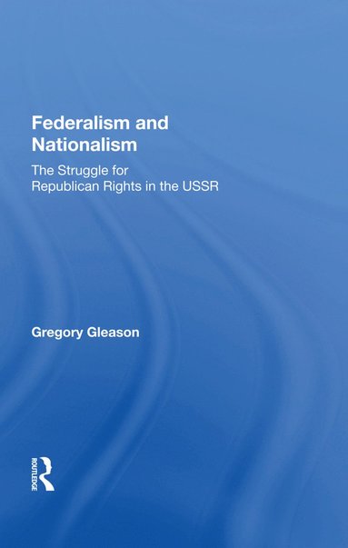 bokomslag Federalism and Nationalism