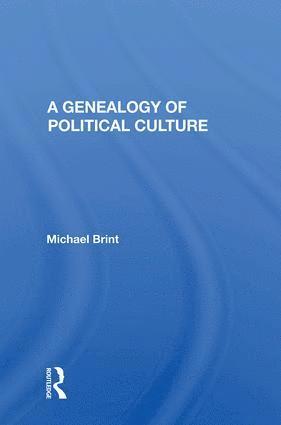 bokomslag Genealogy Of Political Culture