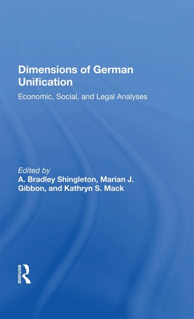 bokomslag Dimensions of German Unification