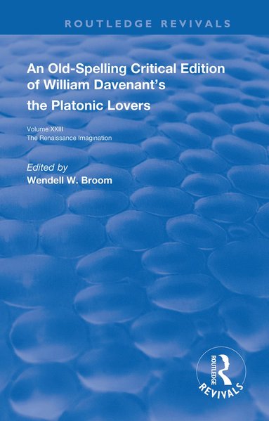 bokomslag William Davenant's The Platonic Lovers