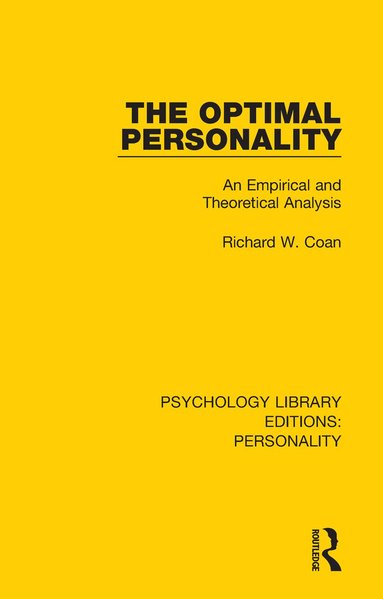 Richard W. Coan - Optimal Personality, Häftad