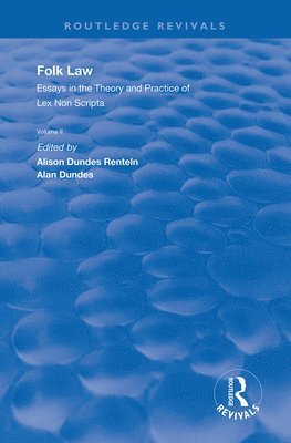 Alison Dundes Renteln, Alan Dundes - Folk Law, Häftad