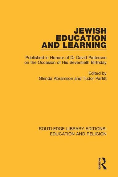 Glenda Abramson, Tudor Parfitt - Jewish Education and Learning, Häftad