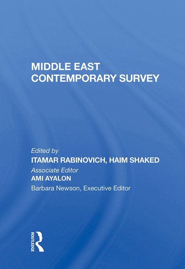 Itamar Rabinovich - Middle East Contemporary Survey, Volume Xi, 1987, Häftad