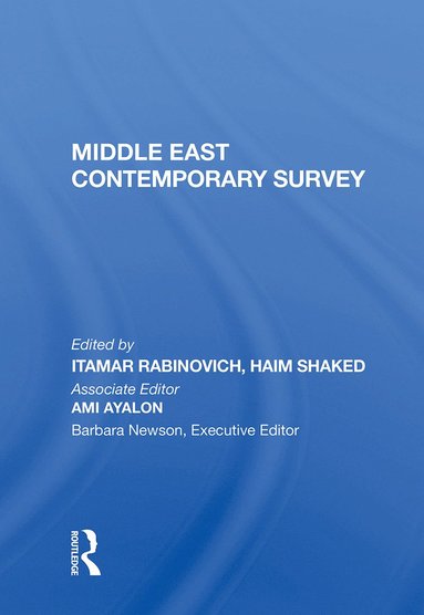 bokomslag Middle East Contemporary Survey, Volume Xi, 1987